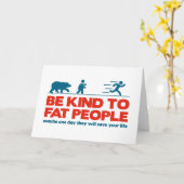 太った人に親切である カード (黄色い花)