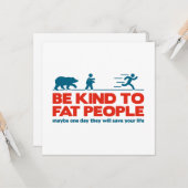 太った人に親切である カード (正面/裏面インサイチュ)