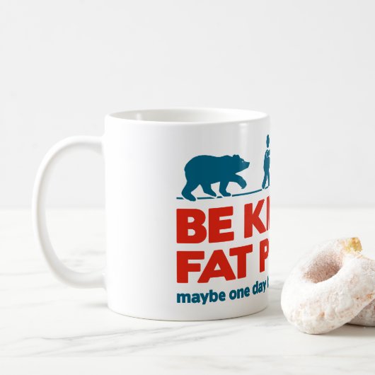 太った人に親切である コーヒーマグカップ (ドーナツ)