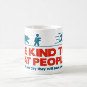 太った人に親切である コーヒーマグカップ (中央)