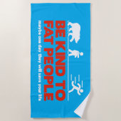 太った人に親切である ビーチタオル (正面)