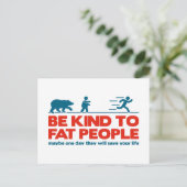 太った人に親切である ポストカード (スタンド正面)
