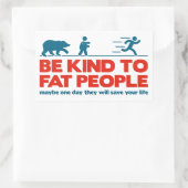 太った人に親切である 長方形シール (バッグ)