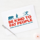 太った人に親切である 長方形シール (封筒)
