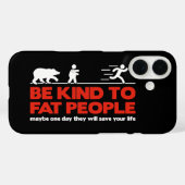 太った人に親切である Case-Mate iPhoneケース (裏面 (横))