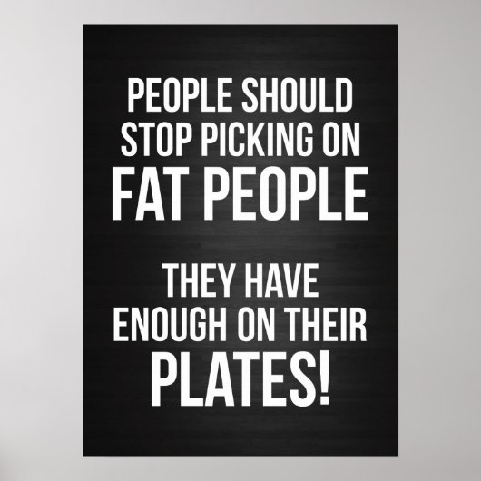 太った人はプレートが足りる ポスター (正面)