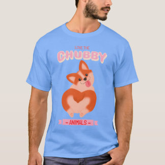太った動物が好き12個の友達 Tシャツ