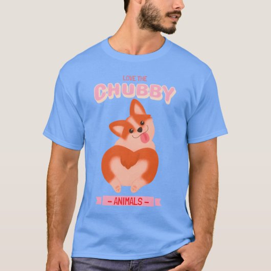 太った動物が好き12個の友達 Tシャツ (正面)