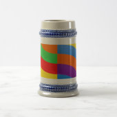 太った大きな虹のストライプ輪 ビールジョッキ (中央)