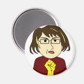 太った女の子がマグネットをバックに戦う マグネット (正面/裏面)