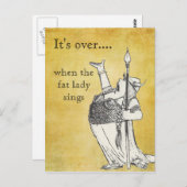 太った女性が歌う時 ポストカード (正面/裏面)