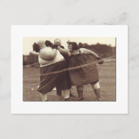 太った女性に殴られるまで終わってない! ポストカード (正面)