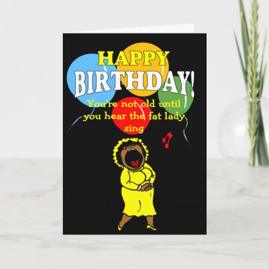 太った女性の歌 カード (正面)