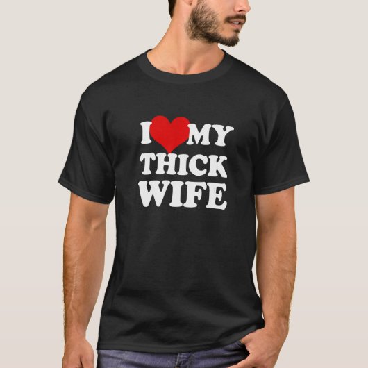 太った妻のハート Tシャツ (正面)