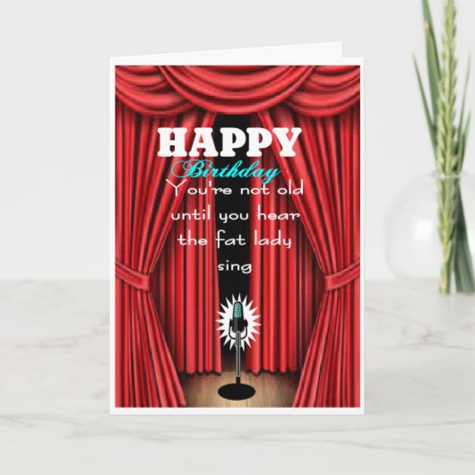 太った婦人が歌うのを聞くまで年をとらない カード (正面)