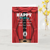 太った婦人が歌うのを聞くまで年をとらない カード (黄色い花)