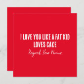 太った子がケーキを愛するボーイフレンド (正面/裏面)