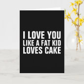 太った子が好きでケーキカードが好き カード (黄色い花)