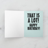 太った子供がケーキ誕生日カードを愛する サンキューカード (内部)