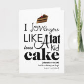 太った子供のように愛するケーキのグリーティングカード シーズンカード (正面)