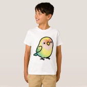 太った桃の顔のイロバドリ Tシャツ (正面フル)