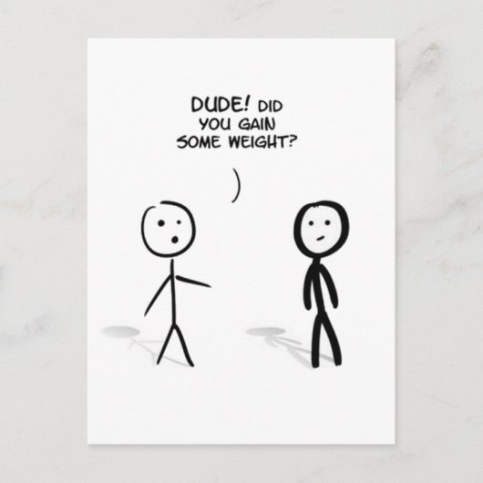 太った棒の男 ポストカード (正面)