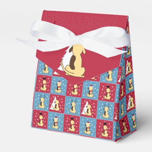 太った犬のクリスマスのお気に入りのテントボックス フェイバーボックス (正面サイド)