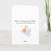 太った猫おもしろい折りグリーティングカード カード (裏面)