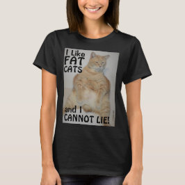 太った猫が好きで嘘はつけない! マンクス猫Tシャツ Tシャツ