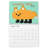 太った猫と友人はALL FRIENDS 最高の DEAL カレンダー (2月 2027)