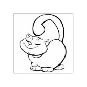 太った猫のアートスタンプ ラバースタンプ (インプリント)