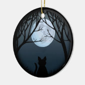 太った猫のオーナメントパーソナライズされた猫の装飾ギフト セラミックオーナメント (左)