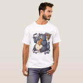太った猫のフィットネス Tシャツ (正面フル)