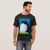 太った猫のミーム Tシャツ (正面フル)