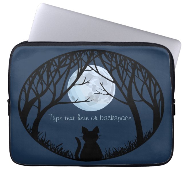 太った猫のラップトップスリーブ - 猫好きのためのパーソナライズスリーブ ラップトップスリーブ (正面)
