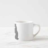 太った猫の不機嫌おもしろいモード エスプレッソカップ (右)