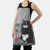 太った猫の不機嫌おもしろいモード エプロン (インサイチュ)