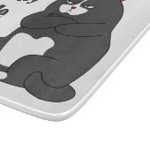 太った猫の不機嫌おもしろいモード カッティングボード (角)