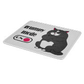 太った猫の不機嫌おもしろいモード カッティングボード (角)