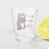 太った猫の不機嫌おもしろいモード  ショットグラス (裏面)