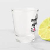 太った猫の不機嫌おもしろいモード  ショットグラス (左)