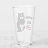 太った猫の不機嫌おもしろいモード タンブラーグラス (裏面)