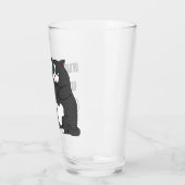 太った猫の不機嫌おもしろいモード タンブラーグラス (左)