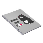 太った猫の不機嫌おもしろいモード ノートブック (右側)