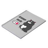 太った猫の不機嫌おもしろいモード ノートブック (左側)