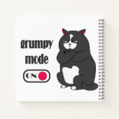 太った猫の不機嫌おもしろいモード ノートブック (裏面)