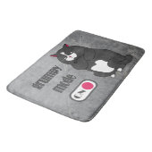 太った猫の不機嫌おもしろいモード バスマット (アングル)