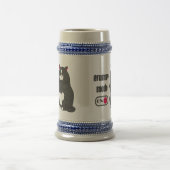 太った猫の不機嫌おもしろいモード ビールジョッキ (中央)