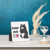 太った猫の不機嫌おもしろいモード フォトプラーク (インサイチュ)