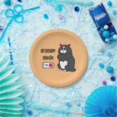 太った猫の不機嫌おもしろいモード ペーパープレート (パーティー)